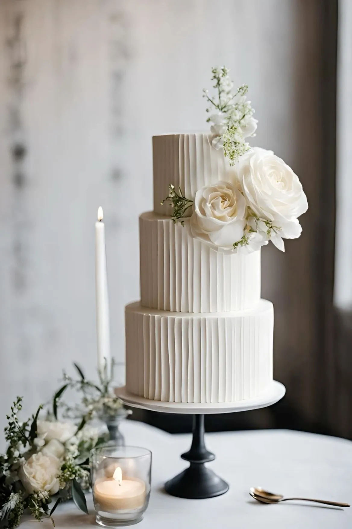Textured wedding cake by Cakes by Iz, photo 5