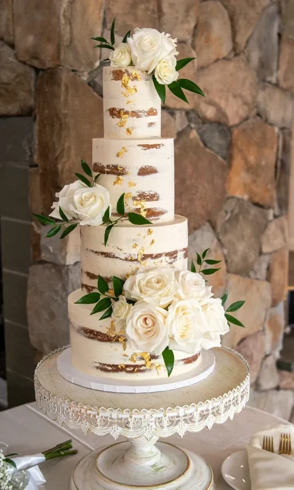 Rustic wedding cake by Cakes by Iz, photo 4